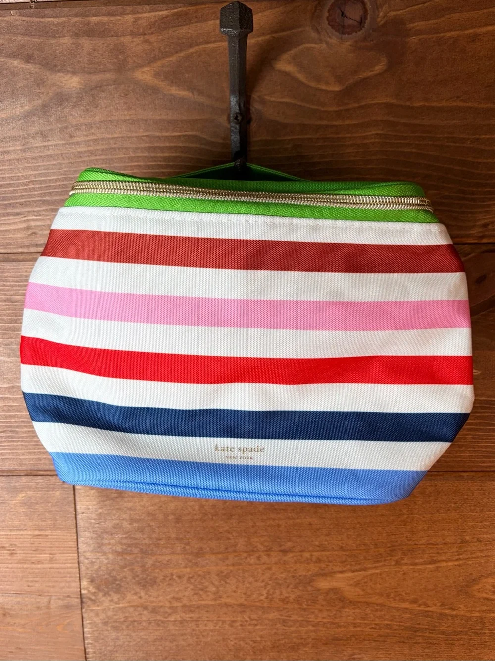 kate spade Multi-Color Striped Lunch Bag Pouch 💕💙